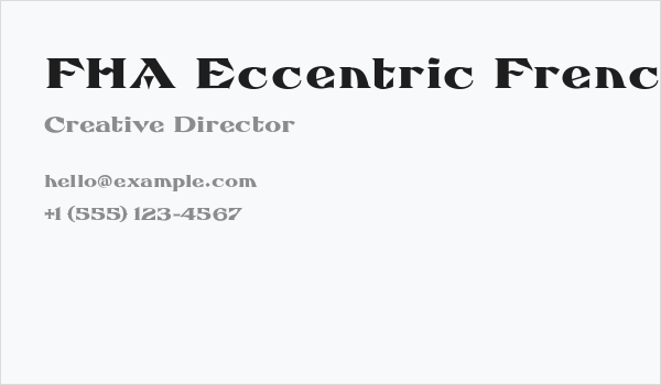 FHA Eccentric French Normal Business Card