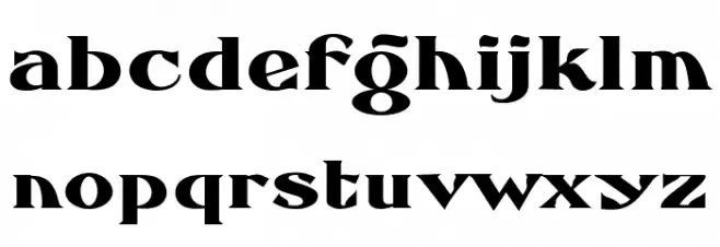 FHA Eccentric French Normal フォント 小文字