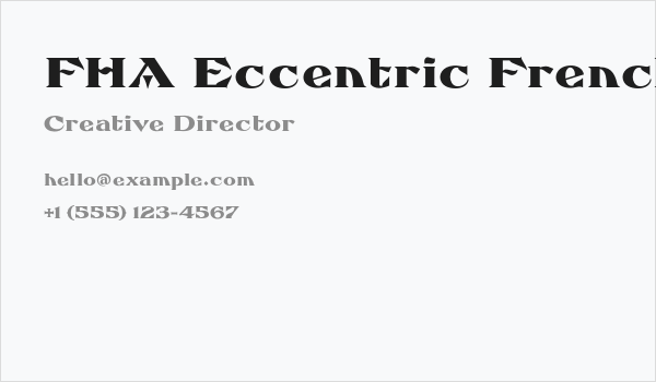 FHA Eccentric French Normal Business Card