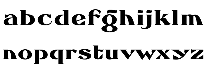 FHA Eccentric French Normal Font LOWERCASE
