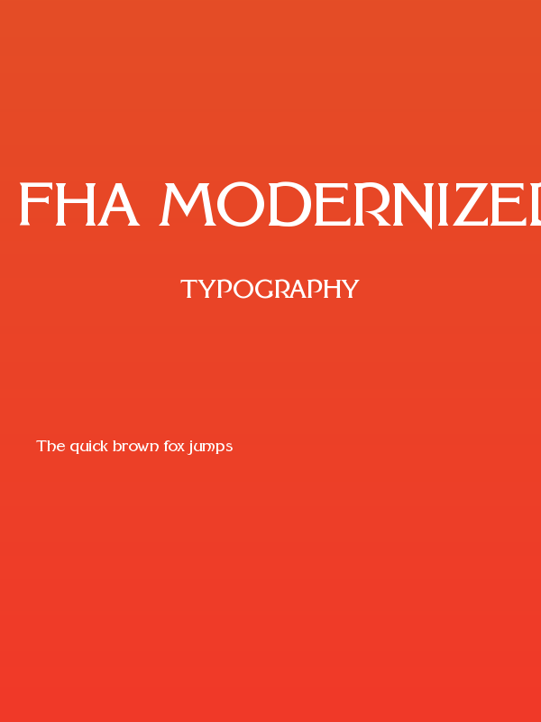FHA Modernized Ideal ClassicNC Poster