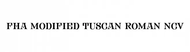 FHA Modified Tuscan Roman NCV  les polices de caractères gratuit tlcharger