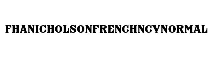 FHA Nicholson French NCV Normal  Frei Schriftart Herunterladen