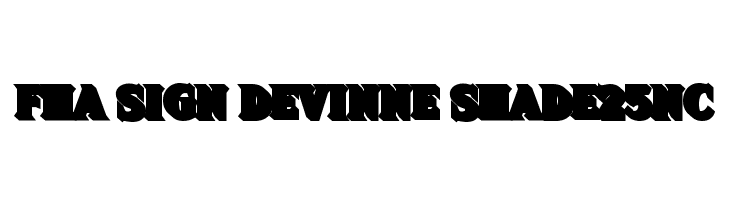 FHA Sign DeVinne Shade25NC  Скачать бесплатные шрифты