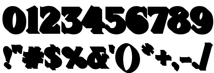 FHA Sign DeVinne ShadeNC Font OTHER CHARS