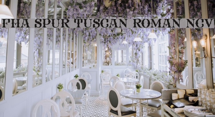 FHA Spur Tuscan Roman NCV Font examples