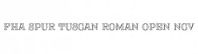 FHA Spur Tuscan Roman Open NCV  Frei Schriftart Herunterladen
