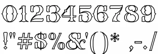 FHA Spur Tuscan Roman Open NCV Font OTHER CHARS