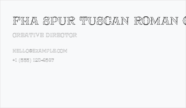 FHA Spur Tuscan Roman Open NCV Business Card