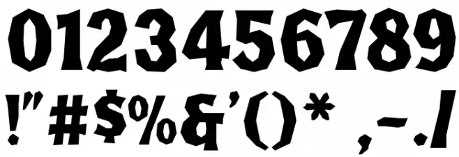 FHABrokenGothicKondNC Fuentes OTROS CHARS