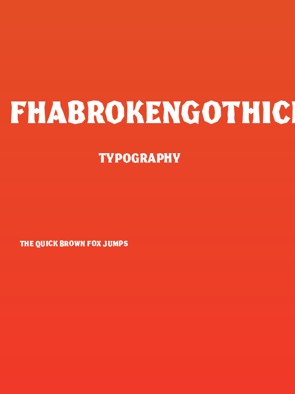 FHABrokenGothicKondNC Poster