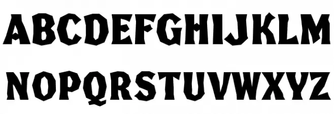 FHABrokenGothicKondNC Caratteri MINUSCOLO