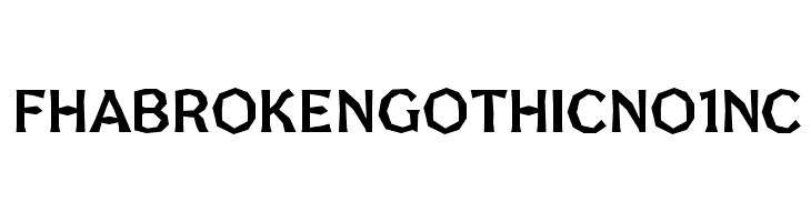 FHABrokenGothicNo1NC Fonte