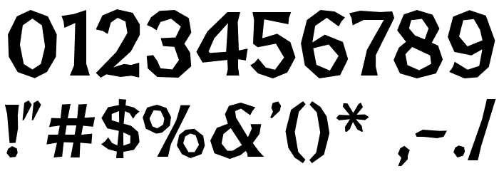 FHABrokenGothicNo1NC Font OTHER CHARS