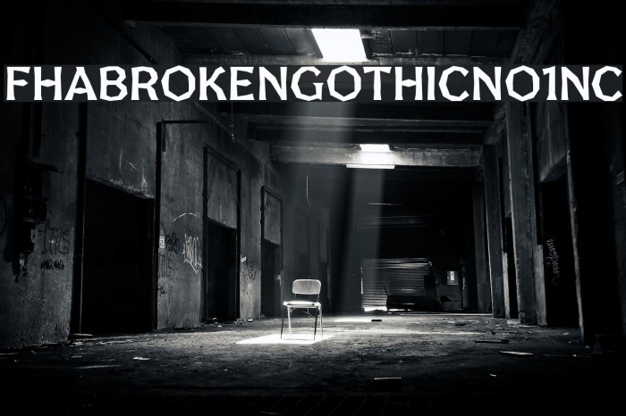 FHABrokenGothicNo1NC Font examples