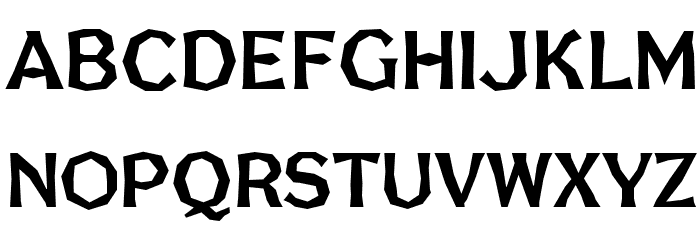 FHABrokenGothicNo1NC Font LOWERCASE