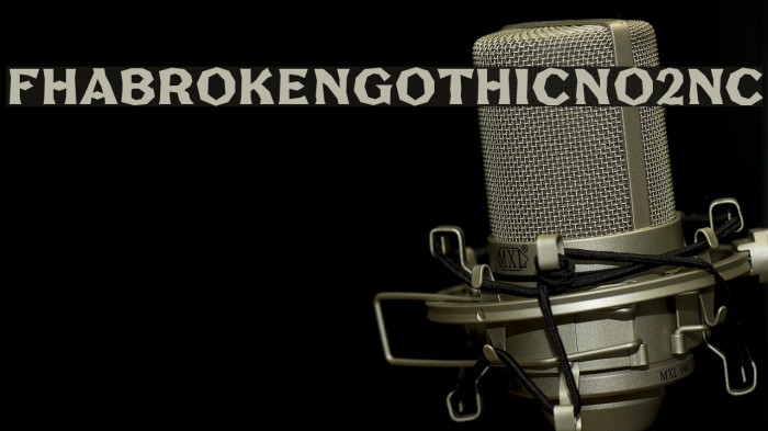 FHABrokenGothicNo2NC Font examples