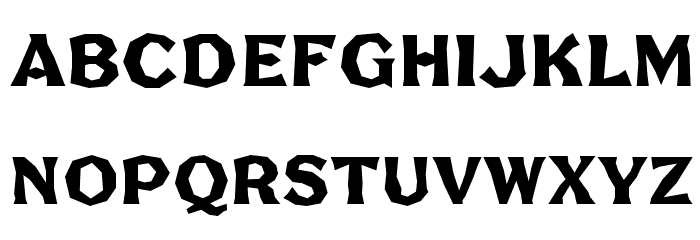 FHABrokenGothicNo2NC Font LOWERCASE