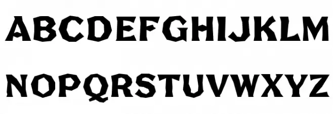 FHABrokenGothicNo2NC Шрифта строчной