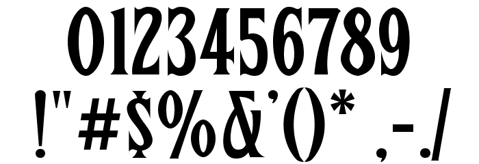 FHACondensedFrenchNC Font OTHER CHARS