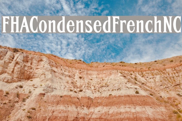 FHACondensedFrenchNC Font examples