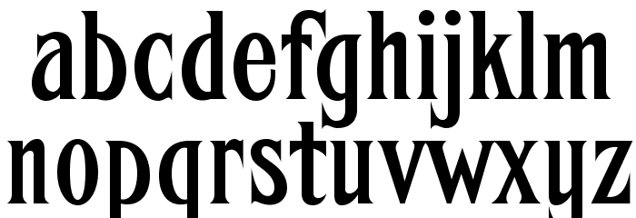 FHACondensedFrenchNC Font LOWERCASE