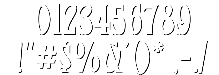 FHACondensedFrenchShadeNC Font OTHER CHARS