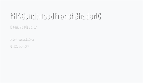 FHACondensedFrenchShadeNC Business Card