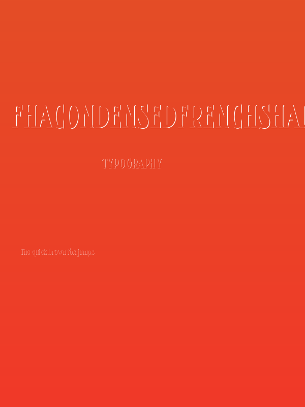 FHACondensedFrenchShadeNC Poster