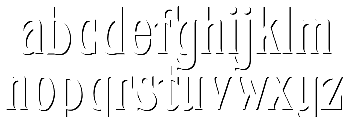 FHACondensedFrenchShadeNC Font LOWERCASE