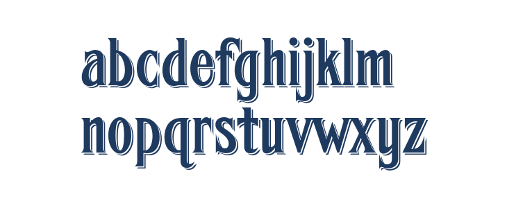 FHACondensedFrenchShadedNC Lowercase
