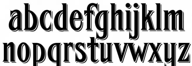 FHACondensedFrenchShadedNC Font LOWERCASE
