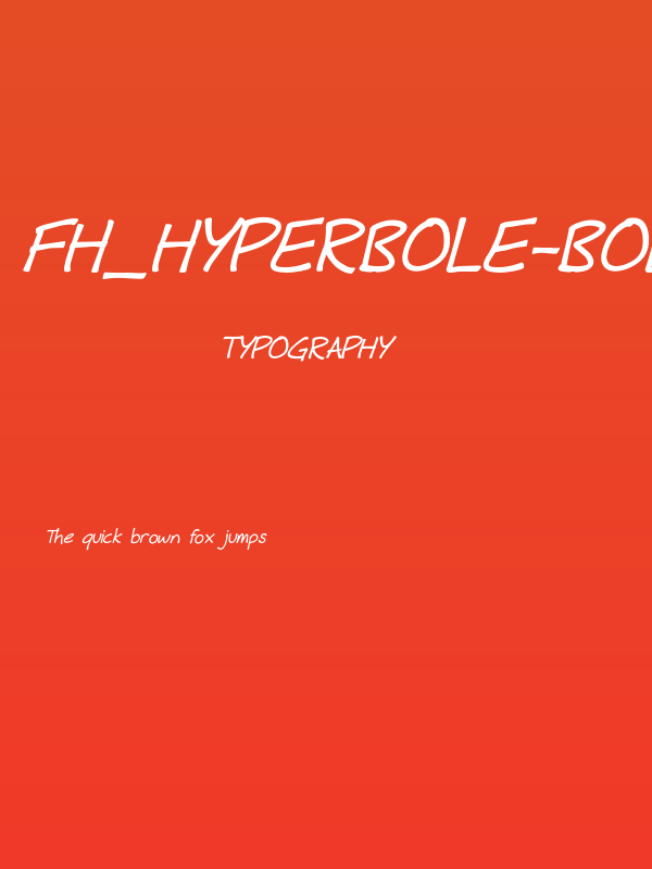 Fh_Hyperbole-BoldItalic Poster