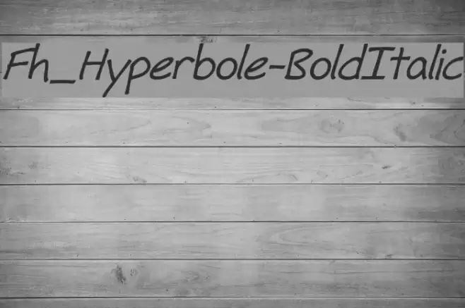 Fh_Hyperbole-BoldItalic Font examples