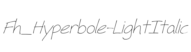 Fh_Hyperbole-LightItalic  フリーフォントのダウンロード