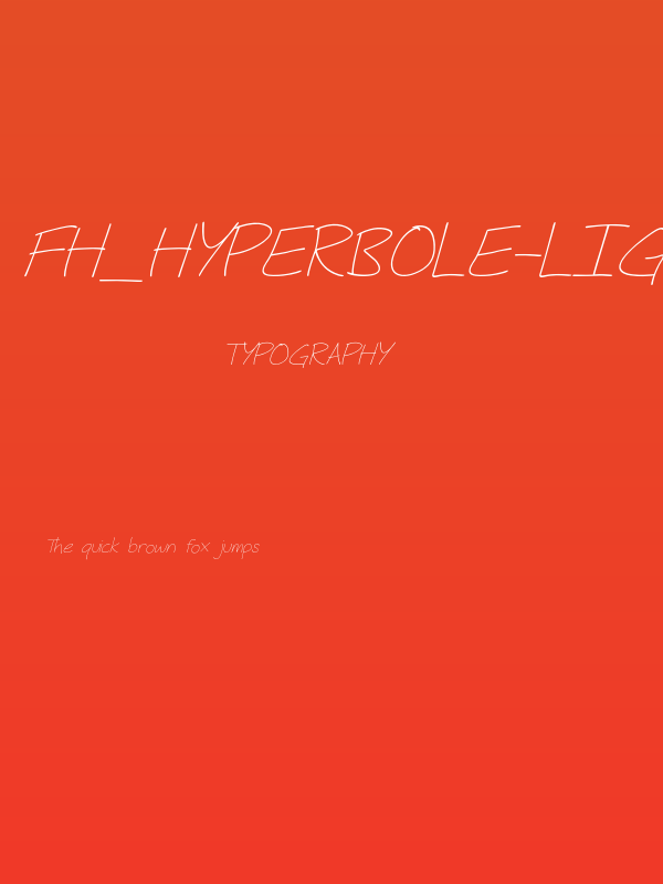 Fh_Hyperbole-LightItalic Poster