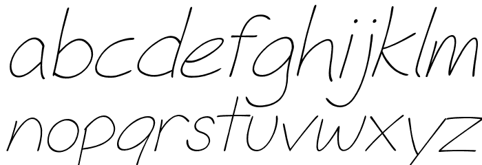 Fh_Hyperbole-LightItalic Font LOWERCASE