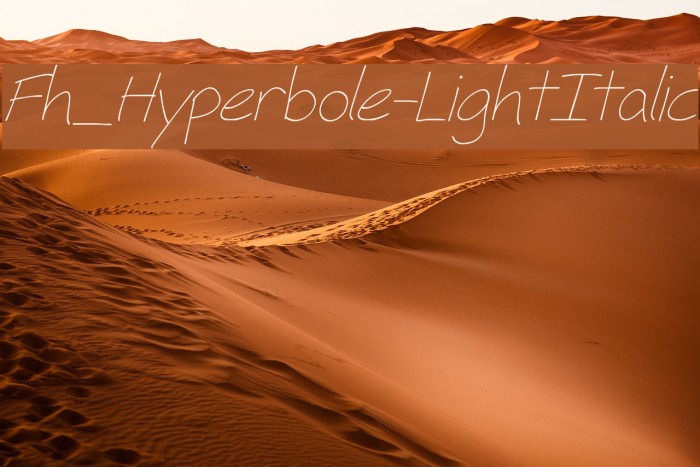 Fh_Hyperbole-LightItalic Font examples