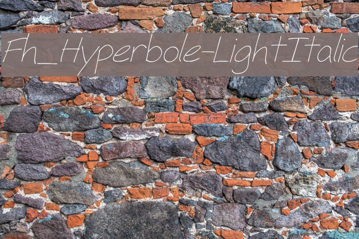 Fh_Hyperbole-LightItalic Font examples
