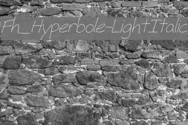 Fh_Hyperbole-LightItalic Font examples
