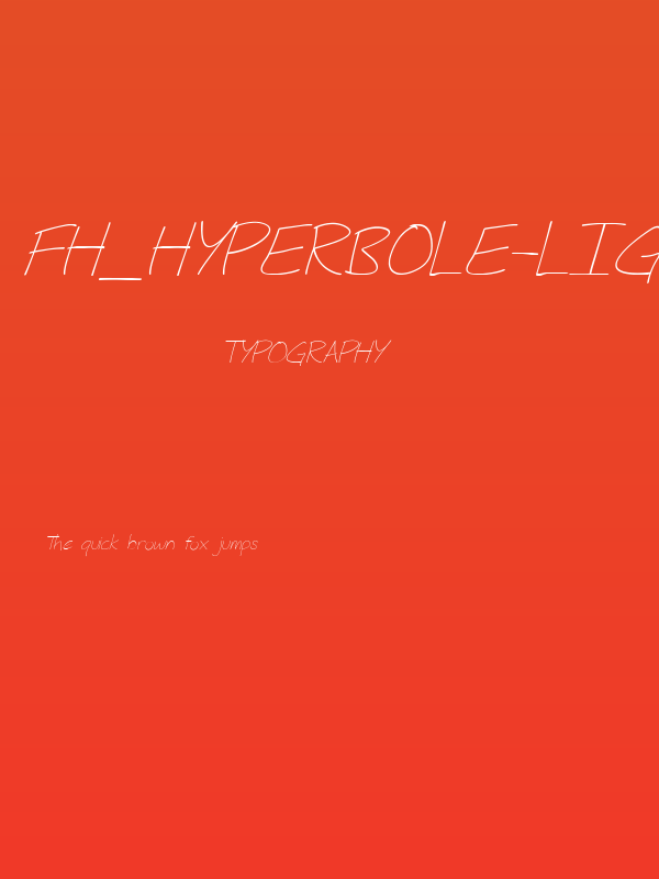 Fh_Hyperbole-LightItalic Poster