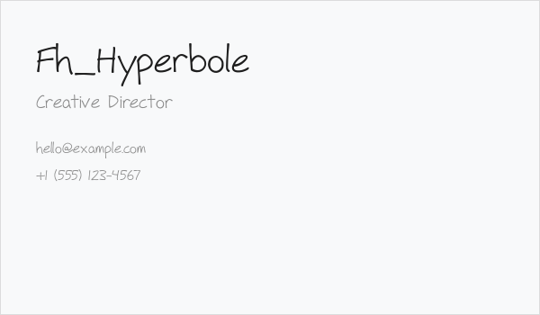 Fh_Hyperbole Business Card