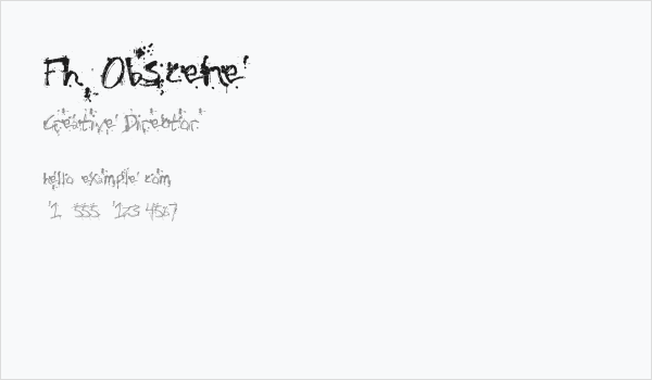 Fh_Obscene Business Card