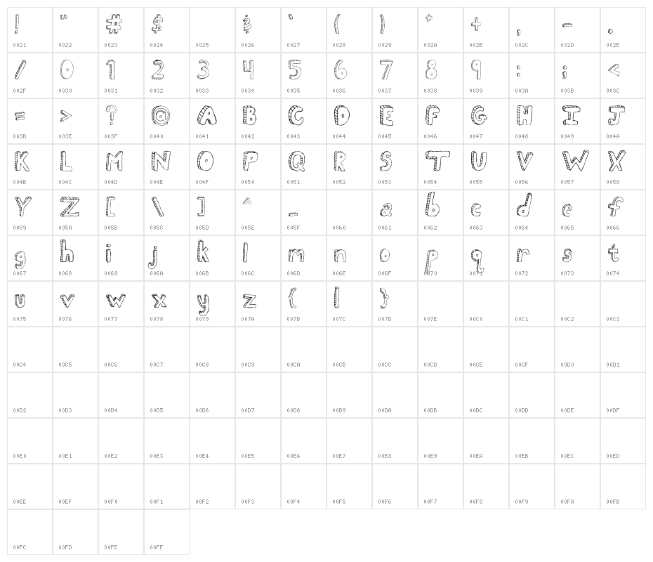 Fh_Scribble Character Map