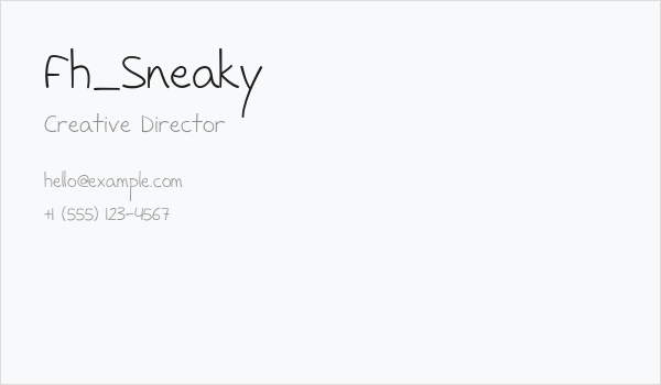 Fh_Sneaky Business Card