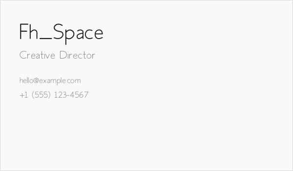 Fh_Space Business Card