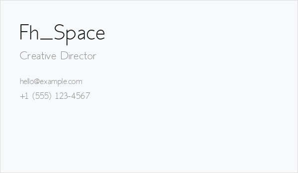 Fh_Space Business Card