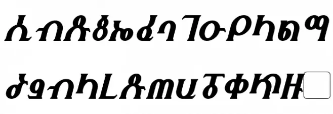Fhokki Italic फ़ॉन्ट लोअरकेस