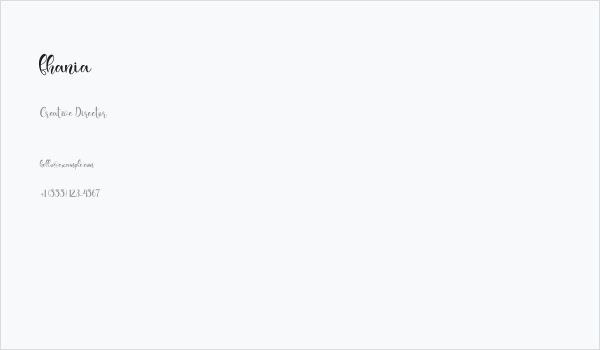 fhania Business Card