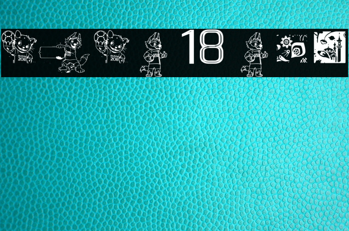 FIFA 18 ART Font examples
